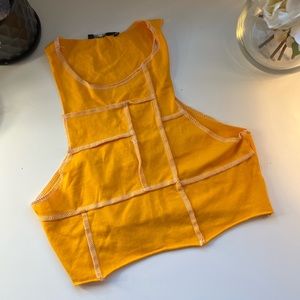 Reversed stitch crop top